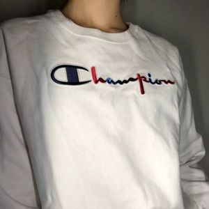 White Champion sweater